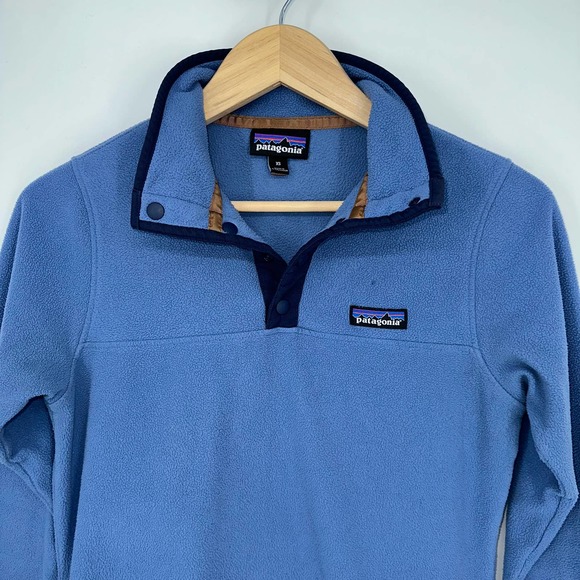 Patagonia Micro D Snap Pullover Fleece Jacket, Blue - Picture 3 of 10